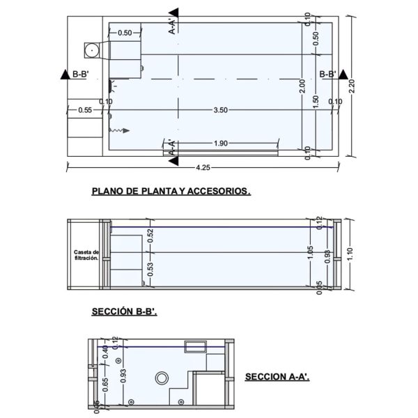 Piscina elevada acero rígido ILÚ PRO 235
