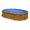 Piscina ovalada imitación madera Amazonia