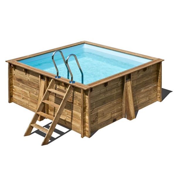 Piscina de madera cuadrada Carra