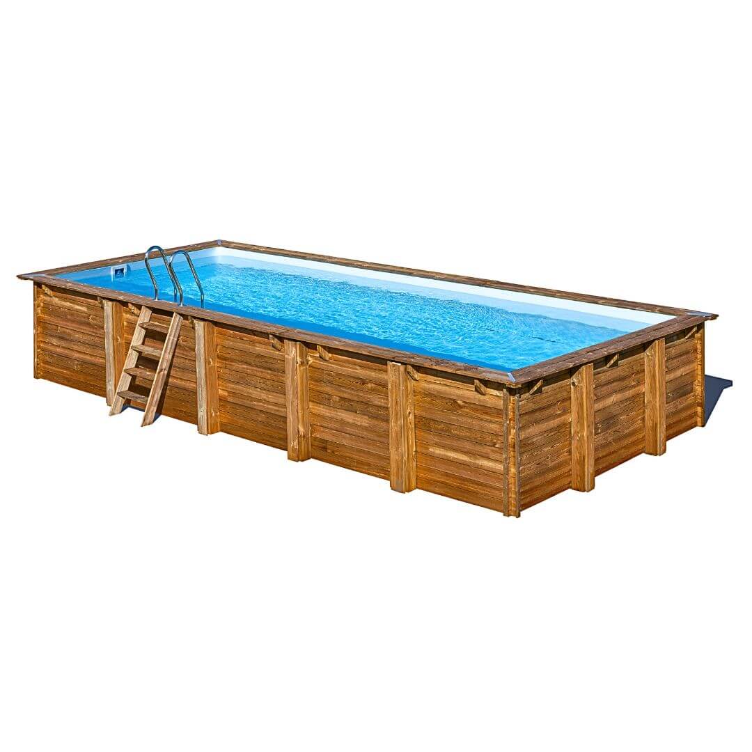 Piscina Braga rectangular de madera - Aqus