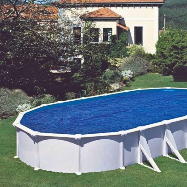 Cubierta de verano piscina ovalada GRE