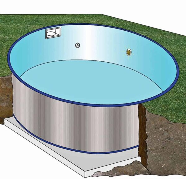 Esquema piscina Madagascar redonda enterrada