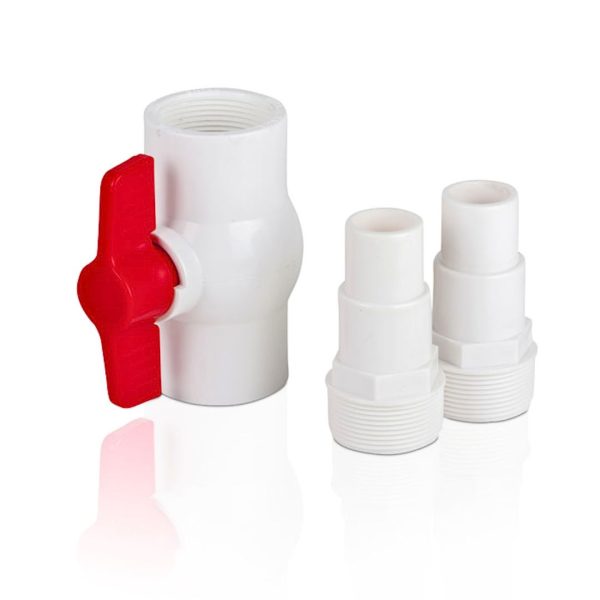 Válvula de bola de apertura y de cierre del paso del agua en sistemas de filtración