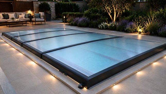 cubierta de piscina master plana
