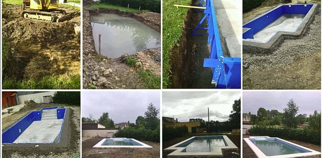 Construcción de una piscina en kit de acero galvanizado