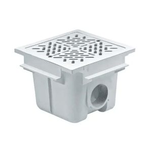 Sumidero Cuadrado 210 x 210 mm con Rejilla ABS para Piscina de Hormigón